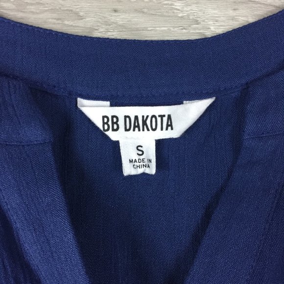 BB Dakota Navy Blue V Neck Mini Dress - Picture 4 of 6